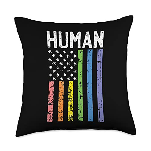 Gay Cloths Gift Proud LGBT-Q Pride Ally Human Gay Pride American Flag Proud LGBT-Q Patriotic Ally Throw Pillow- 18x18- Multicolor Gay Cloths Gift Proud LGBT-Q Pride Ally Human Gay Pride American Flag Proud LGBT-Q Patriotic Ally Throw Pillow- 18x18- Multicolor
