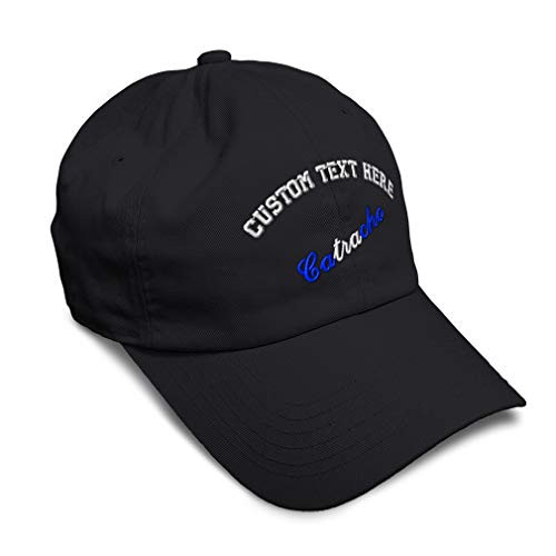 Custom Soft Baseball Cap Catracho Honduras Embroidery Twill Cotton Dad Hats for Men  and  Women Buckle Closure Black Personalized Text Here