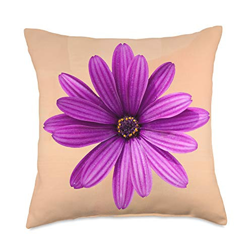 Swesly Totes and Pillows Flower in Purple on Beige AES270 Throw Pillow- 18x18- Multicolor Swesly Totes and Pillows Flower in Purple on Beige AES270 Throw Pillow- 18x18- Multicolor