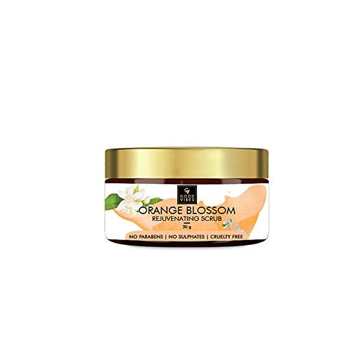 Good Vibes Orange Blossom Rejuvenating Face Scrub - 50 g - Treats Inflamed Skin- Removes Dead Cells and Softens Texture