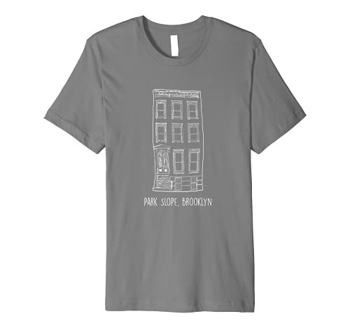 Park Slope Brooklyn Brownstone Illustration Premium T-Shirt