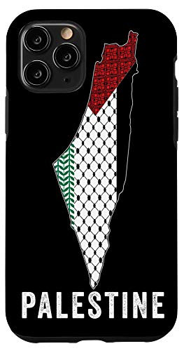 iPhone 11 Pro Palestine Map and Distressed Word Cool Case