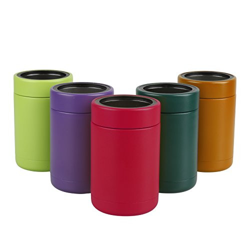 Tahoe Trails 12 oz Stainless Steel Double Wall Vacuum Insulated Can Cooler (Chinese red)