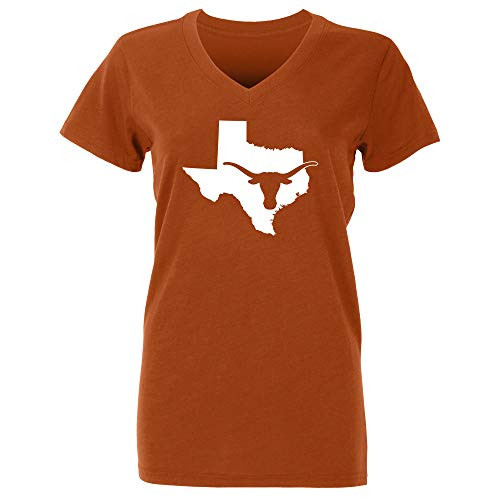 NCAA Texas Longhorns Womens Longhorn State Tee- Burnt Orange- Large