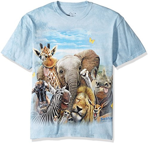 The Mountain mens African Selfie T-shirt T Shirt- Blue- Small US The Mountain mens African Selfie T-shirt T Shirt- Blue- Small US