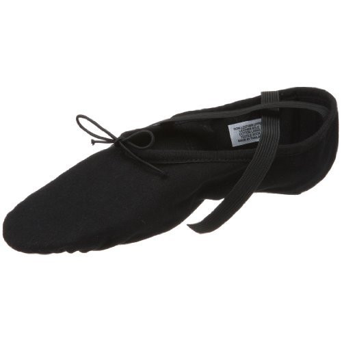 Bloch Women's Pump Split Sole Canvas Ballet Shoe/Slipper Dance- Black- 8.5 Narrow