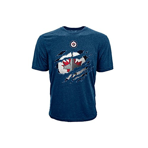 Levelwear NHL Winnipeg Jets Youth Ripped Youth Tee- Large- Navy Levelwear NHL Winnipeg Jets Youth Ripped Youth Tee- Large- Navy