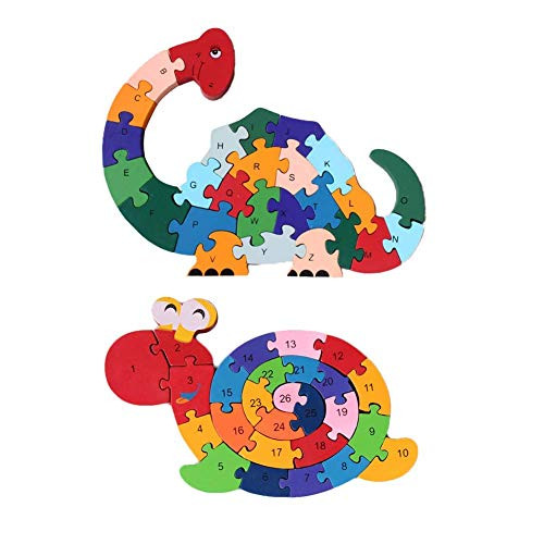 Wooden Puzzles,Alphabet Jigsaw Puzzle Building Blocks Animal Wooden Letters Numbers Block Toys for Children Toddlers-Snail& Dinosaur Wooden Puzzles,Alphabet Jigsaw Puzzle Building Blocks Animal Wooden Letters Numbers Block Toys for Children Toddlers-Snail& Dinosaur