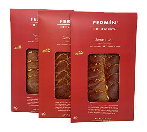 Serrano Loin Sliced 2 oz -3 Pack- by Fermin | Lomo Serrano Loncheado 2 oz -3 Pack- by Fermin