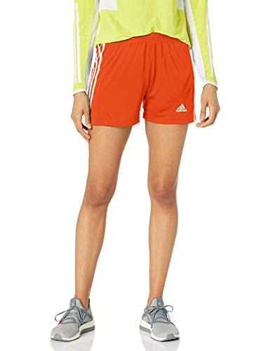 adidas Women's Squadra 21 Shorts- Team Orange/White- Small