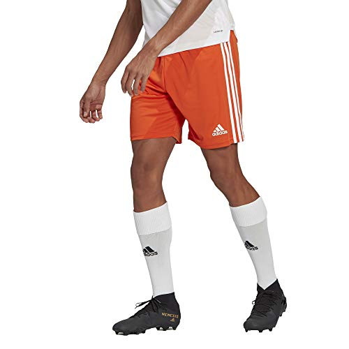 adidas Men's Squadra 21 Shorts- Team Orange/White- Large