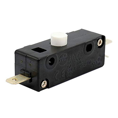 2Pcs KEDU HY67 3Pins Push Button Switch AC 125/250V 18/15A ON-ON Push-Key Switches for Electrical Appliances and Equipment of Household or Similar Purposes Self Reset CE Made in China