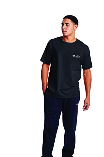 Champion Men's Classic T-Shirt- Left Chest Graphic- Black-586318- 2X- Large