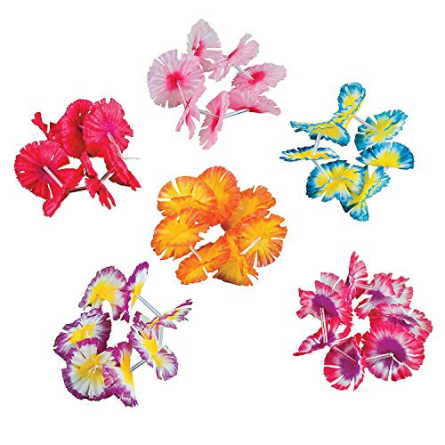 Fun Express Two-Toned Jumbo LEI Bracelets -DZ Pair- - Apparel Accessories - 12 Pieces