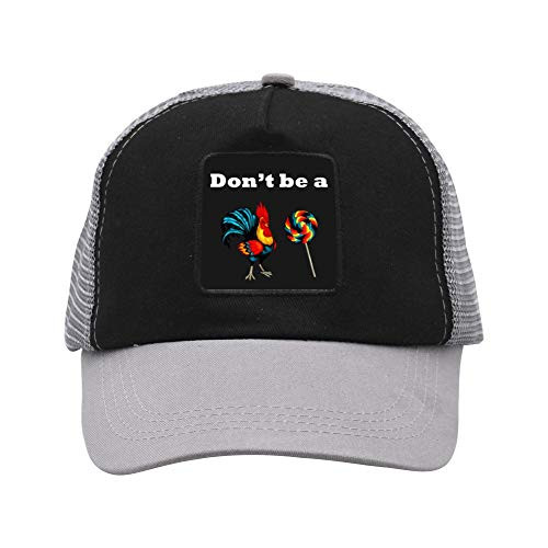 FANZAO Don't be a Cock Sucker Baseball Cap Hat Adjustable Mesh Trucker Baseball Cap Hat for Women Men Girl Gray