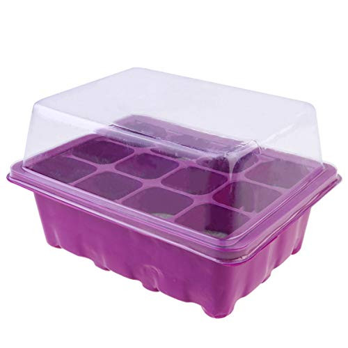 Cabilock 12 Sets Seed Starter Trays 12 Cells Growing Trays Gardening Germination Trays Seed Trays Propagation Trays for Plant Seedling Propagation Germination Plugs Purple Cabilock 12 Sets Seed Starter Trays 12 Cells Growing Trays Gardening Germination Trays Seed Trays Propagation Trays for Plant Seedling Propagation Germination Plugs Purple