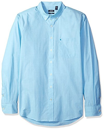 IZOD mens Slim Fit Long Sleeve Stretch Performance Solid -Discontinued- Button Down Shirt- Algiers Blue Tall Slim- XX-Large US