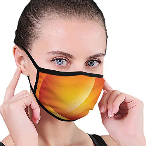 Comfortable Windproof mask-Orange- Colorful Smooth Twist Lines Sun Abstraction Energy Flow Waves Curves Art- Dark Orange Yellow-Printed Facial Decorations for Man and Woman Comfortable Windproof mask-Orange- Colorful Smooth Twist Lines Sun Abstraction Energy Flow Waves Curves Art- Dark Orange Yellow-Printed Facial Decorations for Man and Woman