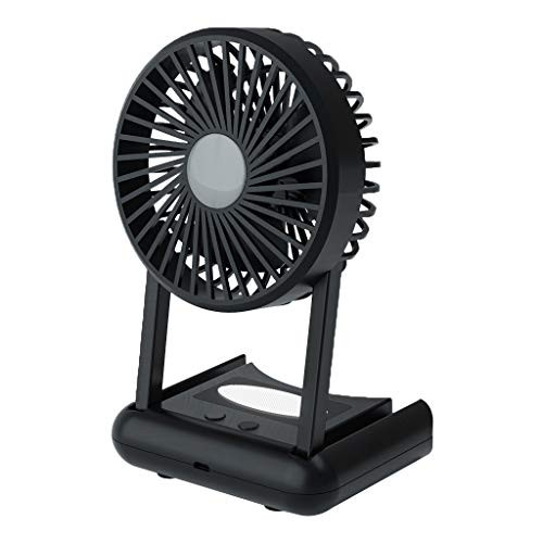 YEZININHAO Mini fan Mini Silent Handheld Fan LED Night Light Fan Desktop Folding Small Electric Fan