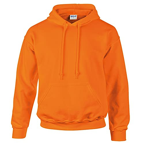 Gildan G125 DryBlend Adult Hooded Sweatshirt- Safety Orange- XX-Large