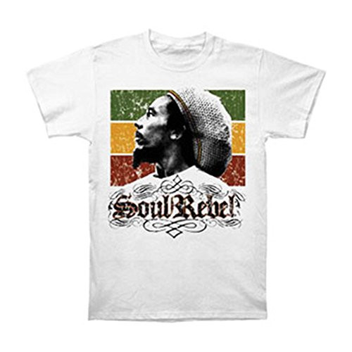 Bob Marley Men's Soul Rebel T-shirt Large White
