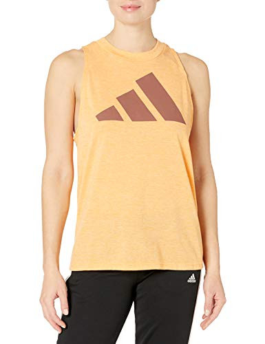 adidas womens Win 2.0 Tank Hazy Orange Melange Small