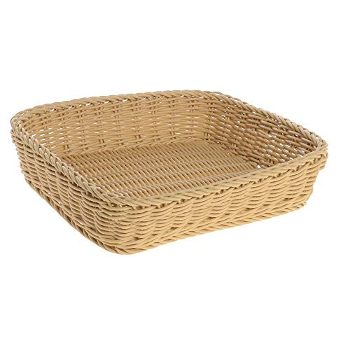 HUBERT Storage Basket Light Beige - 12 1/4inchL x 10 1/4inchW x 2 5/8inchD