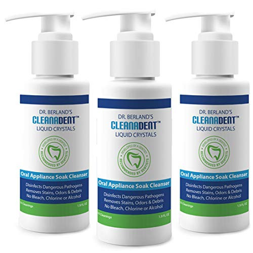 Dr. B Dental Solutions Cleanadent Liquid Crystals Soak Cleanser Travel Size 3 Pack