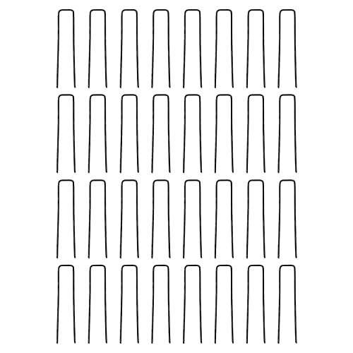 Yardwe 50pcs U- Shaped Garden Staples Garden Pegs Pins Ground Stakes Pegs Spikes Landscape Securing Nail Pin for Lawn Sod Weed Landscape Grass Fabric Netting Yardwe 50pcs U- Shaped Garden Staples Garden Pegs Pins Ground Stakes Pegs Spikes Landscape Securing Nail Pin for Lawn Sod Weed Landscape Grass Fabric Netting