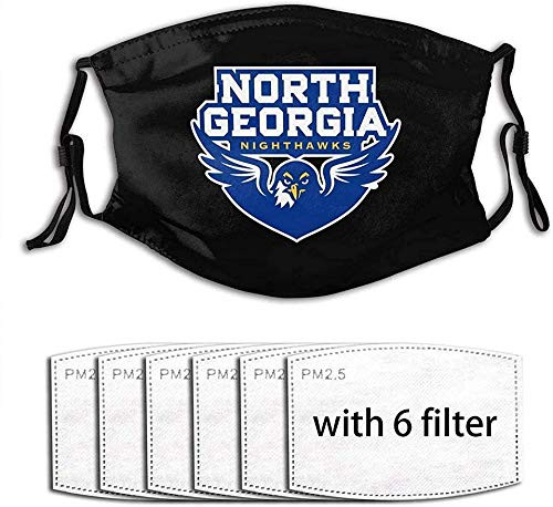 University of North Georgia Unisex Dust Mask Outdoor Balaclavas Adjustable Reusable Face Mask with 6 Pcs Filters