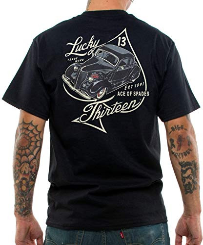 Lucky 13 Men's Ace of Spades T-Shirt M Blacks