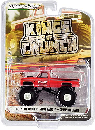 Greenlight 1-64 Kings of Crunch Series 8 - Crimson Giant - 1987 Chevro and let Silverado Monster Truck 49080-F -Shipping from Canada-