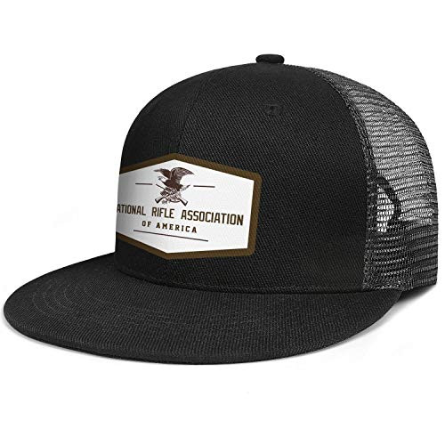Men Women's Solid Flat Bill Cap NRA-National-Rifle-Association-of-America- Personalised Adjustable Snapback Baseball Hats