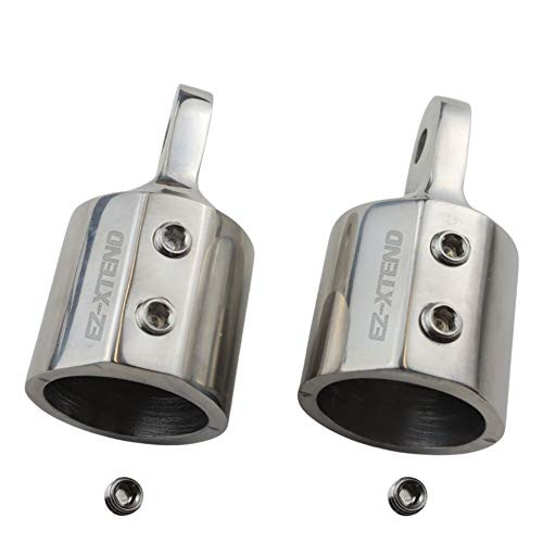 EZ-Xtend Bimini Top Eye End Top Cap Fitting Marine 316 SS 2PC. HD Double Set Screws for Securing Bimini Top Frame. Double Holding Power for Optimal Safety. 7/8inch or 1inch Sizes. -7/8inch Eye Ends -2 PC--