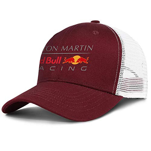 Red-Bull-F1-Racing-Car-Logo- Baseball Cap for Unisex Burgundy Trucker Hats Classic Snapback Back Dad Hat Snap Mesh Cap
