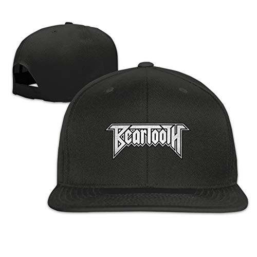 BGRWVCX Beartooth Aggressive Fashionable Music Unisex Flat Brim Baseball Cap Baseball Breathable Adjustable Snapback Hat Black