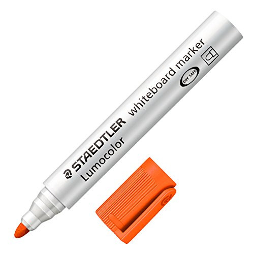 Staedtler Lumocolor Whiteboard Marker 351-4 with Bullet Tip - Orange- Pack of 10