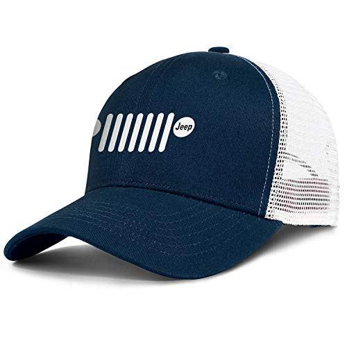 Men's Embroidered Trucker Baseball Hat-Dad Hat Baseball Cap Adjustable Unisex Style Headwear Navy-Blue