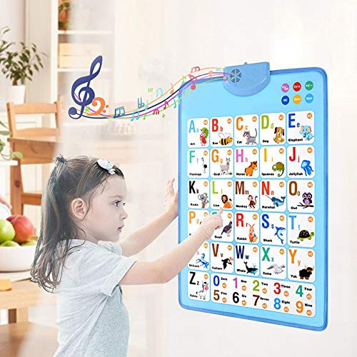 Yiihappy Electronic Interactive Alphabet Wall Chart- Talking ABC and 123s and Music Poster- Best Educational Toy for Toddler. Kids Fun Learning at Daycare- Preschool- Kindergarten for Boys and Girls Yiihappy Electronic Interactive Alphabet Wall Chart- Talking ABC and 123s and Music Poster- Best Educational Toy for Toddler. Kids Fun Learning at Daycare- Preschool- Kindergarten for Boys and Girls