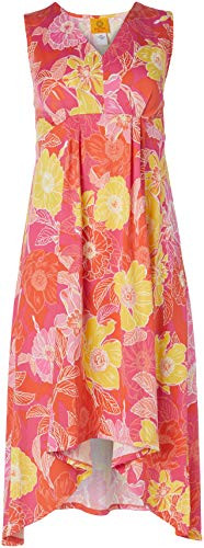 Ruby Rd. Women's Floral Puff Print Dress- Orange Multi- L