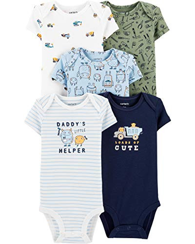 Carter's Baby Boys 5 Pack Bodysuit Set- Daddy's Little Helper- 9 Months