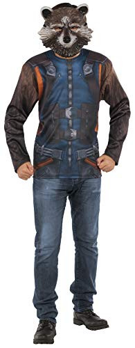 Rubie's Adult 700720 Marvel Avengers- Endgame Rocket Raccoon Costume Top and Mask- As Shown- Standard