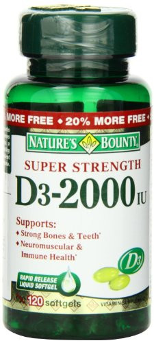 Nature's Bounty Nature's Bounty Super Strength D3- 100 tabs 2000 IU-Pack of 2-