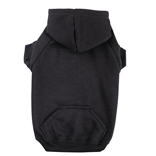 Zack  and  Zoey Basic Hoodie for Dogs- 20inch Large- Jet Black