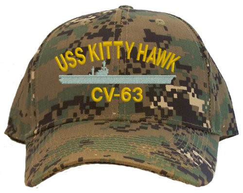 USS Kitty Hawk CV-63 Embroidered Baseball Cap - Digital Camo
