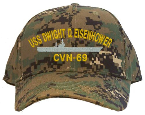 USS Dwight D. Eisenhower CVN-69 Embroidered Baseball Cap - Digital Camo