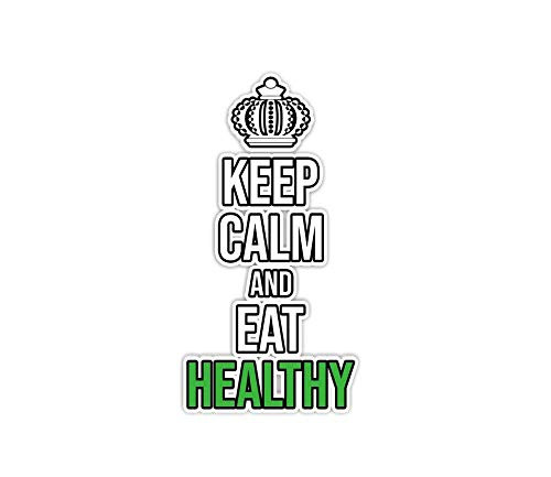 Mi2luky Sticker Keep Calm and Eat Healthy 3inchx4inch Decals for Laptop Window Car Bumper Helmet Water Bottle -3 PCs/Pack- Mi2luky Sticker Keep Calm and Eat Healthy 3inchx4inch Decals for Laptop Window Car Bumper Helmet Water Bottle -3 PCs/Pack-