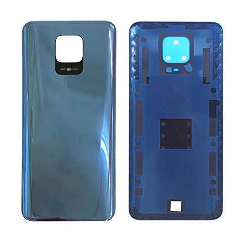 Draxlgon Glass Battery Cover Back case Compatible with Xiaomi Redmi Note 9S 6.67inch -Gray-