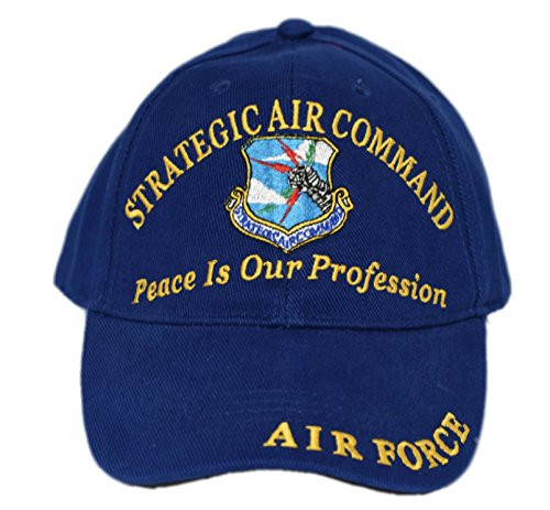 U.S Air Force USAF Strategic Air Command Peace is Our Profession SAC Blue Embro Cap Hat