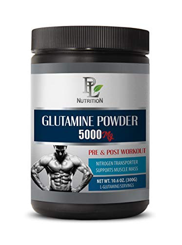 Muscle Recovery Amino acids - L-GLUTAMINE Powder 5000 MG - PRE  and  Post Workout - l-glutamine - 1 Can 300 Grams
